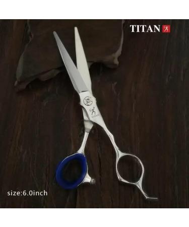 Titan Scissors Set | Thinning Scissors | Titanium Coating Hair Cutting Japanese Style Scissors | Proffesional Barbering Scissors | Sharp Edge | Hand Made Steel 6" inch - Buy Online on GoSupps.com