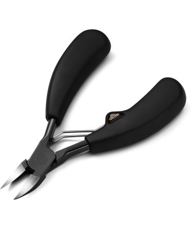 BEZOX Precision Toenail Clippers for Thick or Ingrown Toenails - Professional Podiatrist-Approved Large Nail Clipper in Metal Box - All Black - Buy Online on GoSupps.com