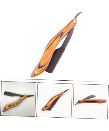 Minkissy Folding Travel Razor - Professional Cutthroat Shaving Razor with Rustproof Steel & Wood Handle - Buy Online on GoSupps.com