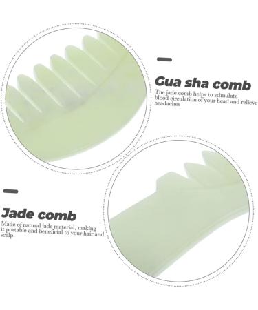 Fomiyes Jade Hair Comb & Scalp Massager | Christmas Gifts for Relaxation | Face & Scalp Massage Tool - Buy Online on GoSupps.com