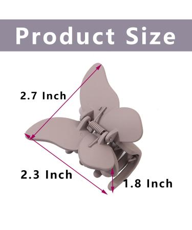 4 Pcs Butterfly Hair Clips for Thick Hair - Non-slip Matte Hair Claw Clips for Women and Girls (Style 2) - Buy Online on GoSupps.com
