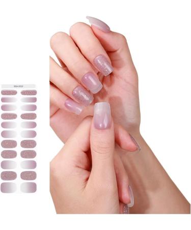 Ruarby Short Square Press on Nail Rhinestones French Fake Nails Acrylic False Nails Artificial Nails Glues on Nail for Womens - Buy Online on GoSupps.com