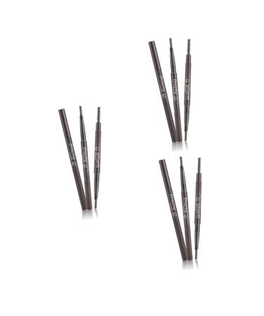 FOMIYES 3pcs 2 1 Eyebrow Pen Eyebrow Filler Eye Brow Brush Eyebrow Pencil Water Proof