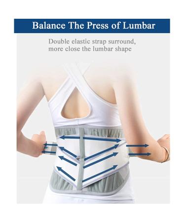 Worth having - Lumbar Belt Back Brace Support for Disc Herniation Spinal Treatment Posture Corrector Waist Support Instrument Pain Lower Lumbar Support (Gray White XX (Gray White M) Gray White Medium - Buy Online on GoSupps.com