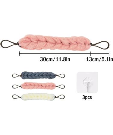 Buy Kellegour 3 Piece Shower Back Scrubber Set - Mesh Sponge & Bathing Ball for Peeling & Relaxation | Pink Beige Blue - Perfect for Men & Women | International Shipping Available - Buy Online on GoSupps.com