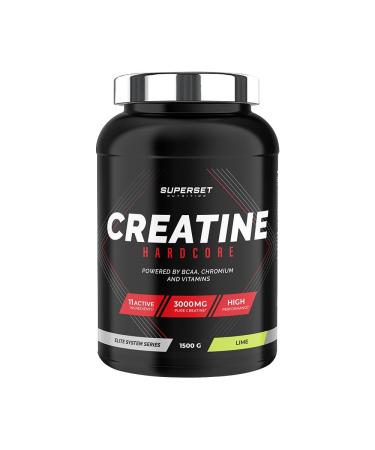 Superset Nutrition - Creatine Hardcore (1.5 kg) - Soluble powder - 3 g creatine monohydrate per dose BCAA Carbohydrates - Optimal recovery and power - Suitable for intense sports - Lime