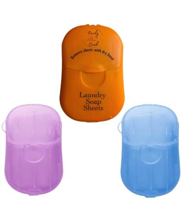 Travel Laundry Detergent Sheets (1) Hand Soap Sheets (2) For Travel Portable & Efficient Great for Cruises Camping Glamping Backpacking Dorms Hotel Small & Convenient (Soap Sheets Color May Vary)