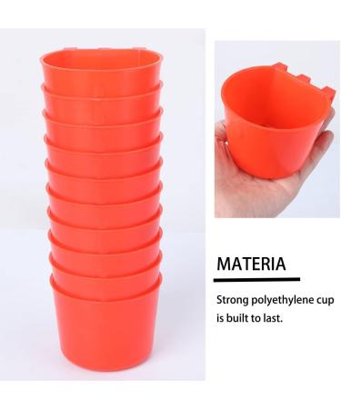 AMZSYLV 10 Pack Bird Cage Feeding Cups - Hanging Parrot Food Dishes & Waterers for Pigeon, Quail, Parakeets - Red - Buy Online on GoSupps.com