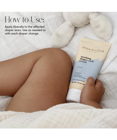 Evereden Soothing Diaper Rash Cream 3.0 oz - Clean, Unscented & Natural | Non-toxic, Organic, Fragrance Free - Buy Online on GoSupps.com