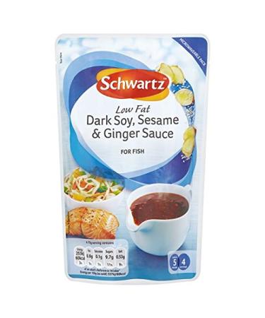 Schwartz Schwartz Low Fat Dark Soy Sesame and Ginger Fish Sauce 300g (Pack of 2)