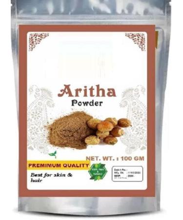 Natural Aritha Powder for Hair (Reetha/Soapnut Powder) Natural Organic Herbs Hair Strengthening Shine Conditioning Pack of 2 (200 gm)