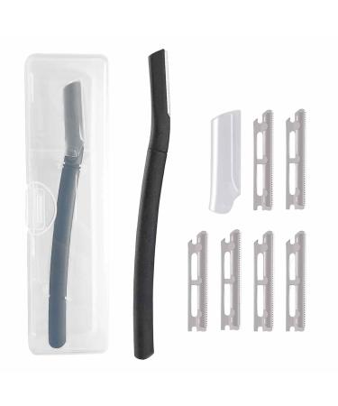 Nocapam eyebrows knife ugenbrauen razor blades beard mustache razor razor professional hair styling razor with 6 replacement blades replacement stainless steel razor for home use salon