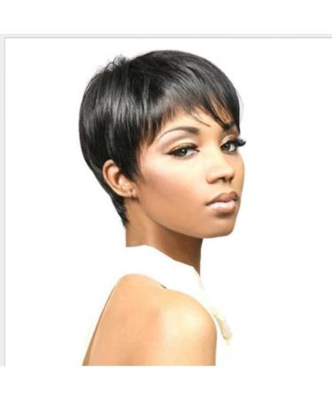 BGHJUE African Wig - Short Black Lace Front Human Hair Wig for Black Women | Pre Plucked Hairline | Brazilian Remy Hair - Buy Online on GoSupps.com