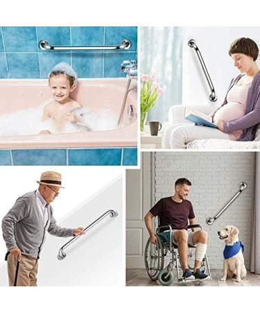 2 Pack 16Inch Shower Grab Bar Steel Bathroom Grab Bar Handle Bathroom Shower (1.25inch Diameter) Black C - Buy Online on GoSupps.com