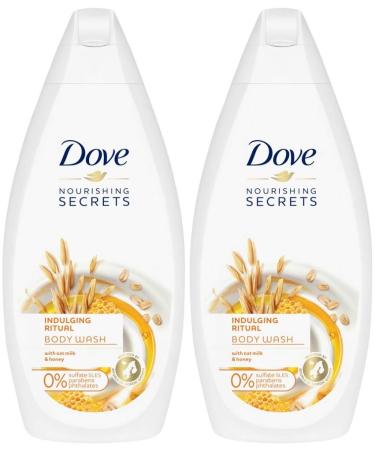 Dove Nourishing Secrets Indulging Ritual Body Wash with Oat Milk and Honey, 16.9 Ounce / 500 Ml (Pack of 2) International Version