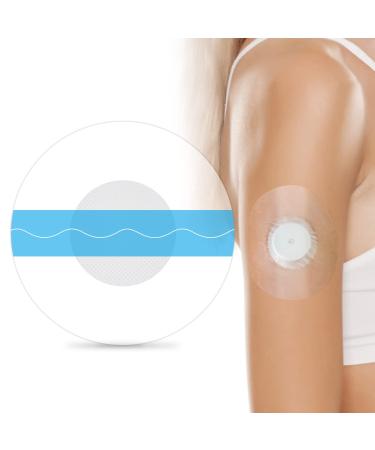 37Pack Freestyle Libre Sensor Covers Waterproof Adhesive Patches for Freestlye Libre 1 2 3 Sensor Transparent & Breathable CGM Patches for 14 Days 37 Count (Pack of 1) Blue