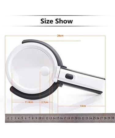 Glass Folding Glass 2X 5X HD Lens Desktop Handheld Illumination Magnifier with 10 Led Lamp Rechargeable for Old Man Reading Repair Identification Tool Magnifier for Readi Made in China - Buy Online on GoSupps.com