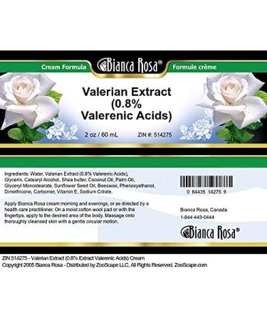 Bianca Rosa Valerian Extract (0.8% Valerenic Acids) Cream (2 oz ZIN: 514275) - 2 Pack - Buy Online on GoSupps.com