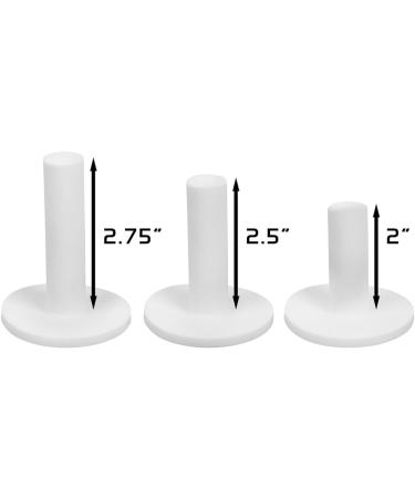 Orlimar White Rubber Driving Range Tees - 3 Pack (2, 2.5, 2.75) for Indoor & Outdoor Use - Buy Online on GoSupps.com
