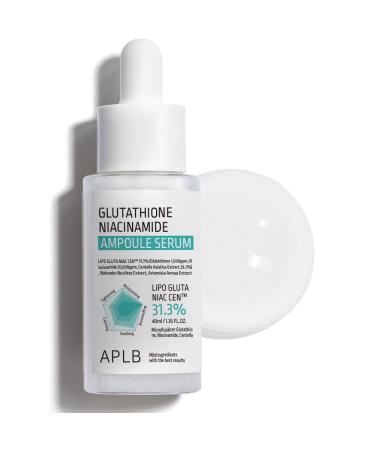 APLB Glutathione Niacinamide Ampoule Serum | LIPO GLUTA NIAC CEN 31.3% 1.35 FL.OZ/Korean Skincare Long lasting moisturizing Improve skin elasticity Revitalize for gentle and improve skin texture