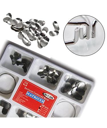 100Pcs Dental 35 m Contoured Metal Matrices with 2 Rings for Tooth Filling - International Shipping Available - Buy Online on GoSupps.com