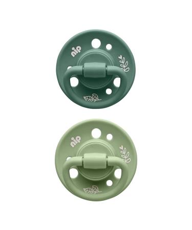 Pack of 2 pacifiers Cherry green made of natural latex cherry shape 0-6M