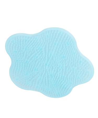 Shower foot scrubber shower foot cleaner with suction cup shower foot scrubber clean smoothing peeling and massage foot scrubber for shower and foot cleaner (blue)
