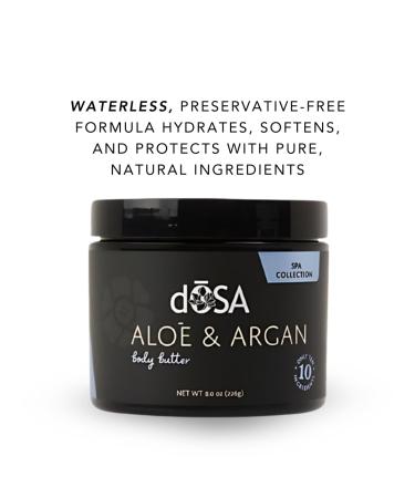d SA Aloe & Argan Body Butter Natural Moisturizer for Dry Skin with Aloe Vera Argan Oil & Shea Butter Soothing Hydrating & Waterless Eco-Friendly 8 oz - Buy Online on GoSupps.com