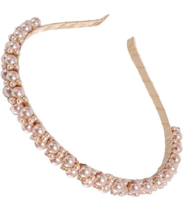 amangul Elegant Women's Hair Accessories Hairbands with Imitation Pearl Detail Fashionable Headpieces Headbands for Woman(Champagne One Size) - Buy Online on GoSupps.com