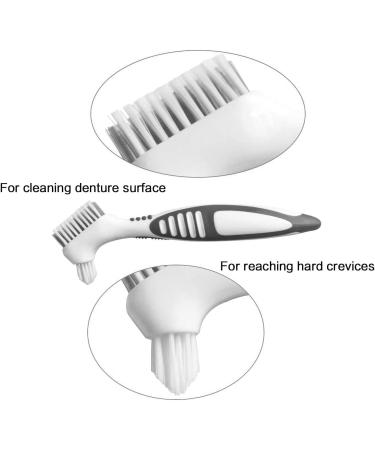Ergonomic Double-Sided Denture Brush - Best Toothbrush for Dentures (Green) - Buy Online on GoSupps.com