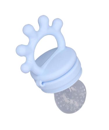 Baby Fruit Feeder - Silicone Teething Toy for Easy Feeding & Nutrition | Washable Light Blue - Buy Online on GoSupps.com
