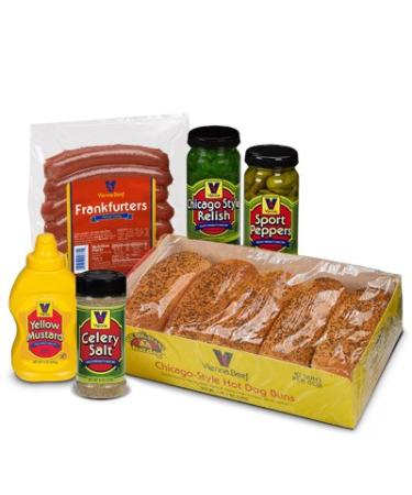 Vienna Beef - Natural Casing Chicago Style Hot Dog Kit 10 PACK