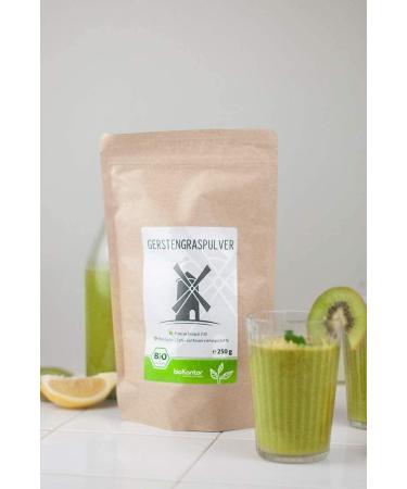 Organic Barley Grass Powder 250g - 100% Natural Additive-Free Lab Tested | Biocontor - Imported from Germany Controlled Organic Cultivation - Buy Online on GoSupps.com