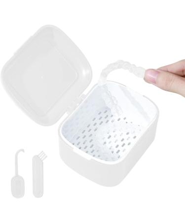 Buy Lingjiong Prosthesis Holder Case - Portable Retainer & Artificial Teeth Storage with Brush & Picker - Ideal Travel Mouth Protection - Buy Online on GoSupps.com