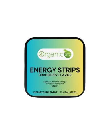 Energy Strips - Convenient Daily Energy Enhance Supports Vitality and Focus Refreshing Cranberry Flavor Easy-to-Use Dietary Supplement 30 Oral Strips