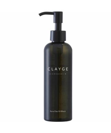 Clayge Face Cleansing Oil All in One Facial Deep Cleanser & Makeup Removal with Clay & Charcoal for All Skin Types 6.4 fl oz / 190ml Made in Japan