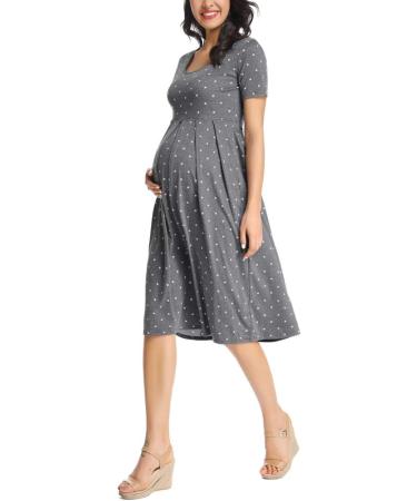 Love2Mi Floral Maternity Dress XL - Casual A-Line Midi Pregnant Dress - Buy Online on GoSupps.com