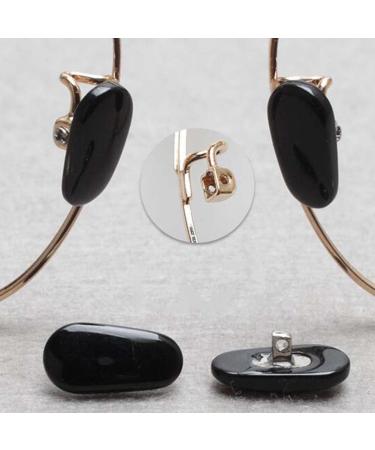1 Pair Ceramic Eyeglass Nose Pads - Screw-in Repair Kit for Glasses - Black - International Shipping Available - Buy Online on GoSupps.com