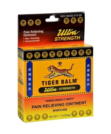 Tiger Balm Ultra Strength Sports Rub Ointment - 1.7 oz | Pain Relief for Athletes - Buy Online on GoSupps.com