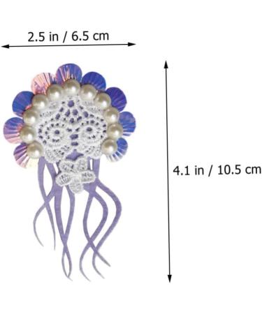 FOMIYES Fake Jellyfish Hair Clip Floral Pearl Hair Clip Pearl Snap Clips Pearl Hair Barrettes Hair Barrettes for Girls Jellyfish Hairpin Purple Vacation Hair Tie Holder Beach Faux Pearls - Buy Online on GoSupps.com