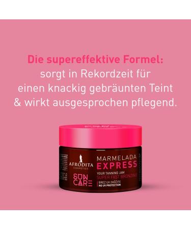 Afrodita Cosmetics Sun Care Browning Accelerator Jam | Fast & Intensive Tan | Organic Coconut Oil Karit & Cocoa Butter | Silicone-Free & Vegan - Buy Online on GoSupps.com