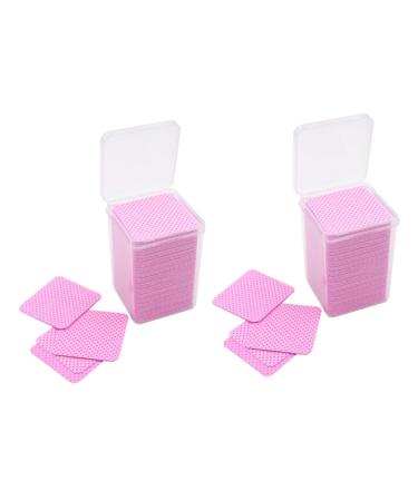 Lingettes D maquillantes Pour Ongles 400 Pcs Tissu Non Tiss Rose Nettoyantes Dissolvantes Gel Vernis Nail Art Usage Professionnel Et Personnel