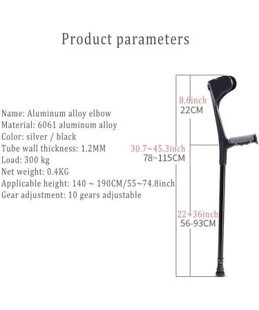 ATHUAHLR LRVTREC Forearm Crutches Adjustable Forearm Crutches (3 Pair) Adjustable Handle and Comfortable Durable for Standard and Tall Adults Lightweight Aluminum Lightweight Arm Crutch (Color : A) - Buy Online on GoSupps.com