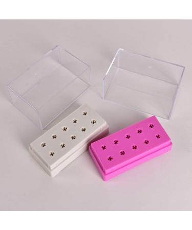 1PCS 10Holes Professional Manicure Tools White Bits Holder Exhibition Displayer Nail Drill Bit Holder 7.9 * 3.7 * 6.2cm - (Color: White) - Buy Online on GoSupps.com