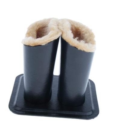 Saturey Double Heads Plush Lining Upright Desk Eyeglass Holder for Home
