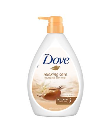 Do.ve Relaxing Shea Butter Body Wash with Vanilla Pump Bottle Soothing Scent Moisturizing Shower Gel with Naturally Derived Ingredients Gentle Body Cleanser for Nourished & Smooth Skin 1L