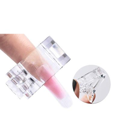 JAWSEU Nail Tips Clip Set - 5 Transparent Plastic Clips for Nail Extension & Art DIY - Ideal for Poly Building & Manicure Tool - Buy Online on GoSupps.com
