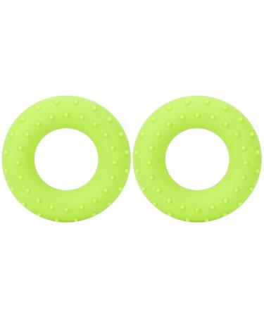 Verdant Touch Grip thickening ring 2 pieces silicone o-shape forear-arm coach 13.6 kg muscle training green for handling forearm exercise