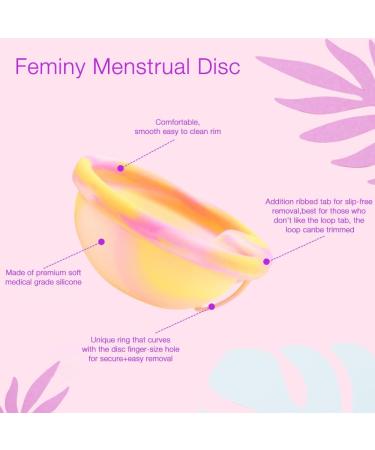 Hiullen Menstrual Disc Set - Reusable Silicone Menstruation Cups | 2 Sizes S+L | Eco-Friendly Alternative to Tampons for Active Women - Buy Online on GoSupps.com