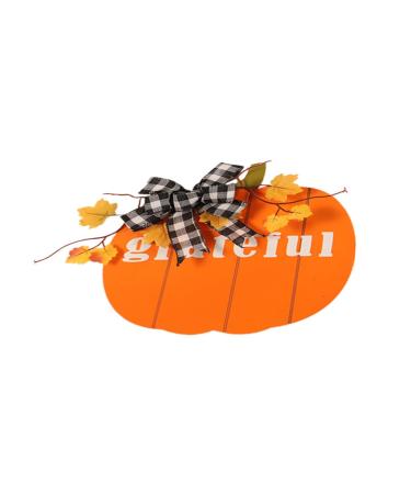 STOBAZA Leaf Pendant Pumpkin Garland Wall Craft Front Decoration Adornment Decor Wreath Door Wooden Maple